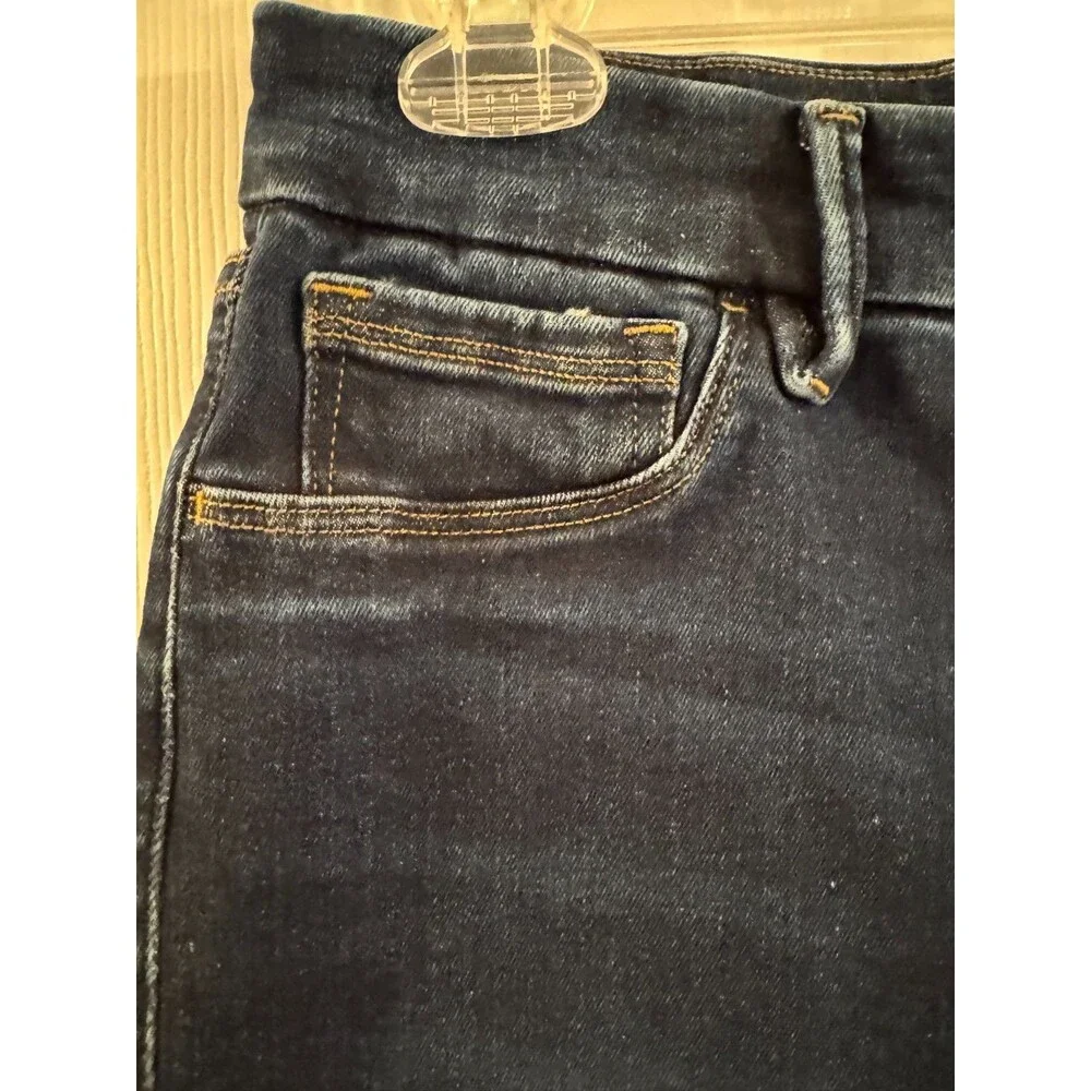 Good American Good Legs Straight Pull-On High Rise Jeans Sz 3 Indigo Wash 27.5" - Picture 8 of 12